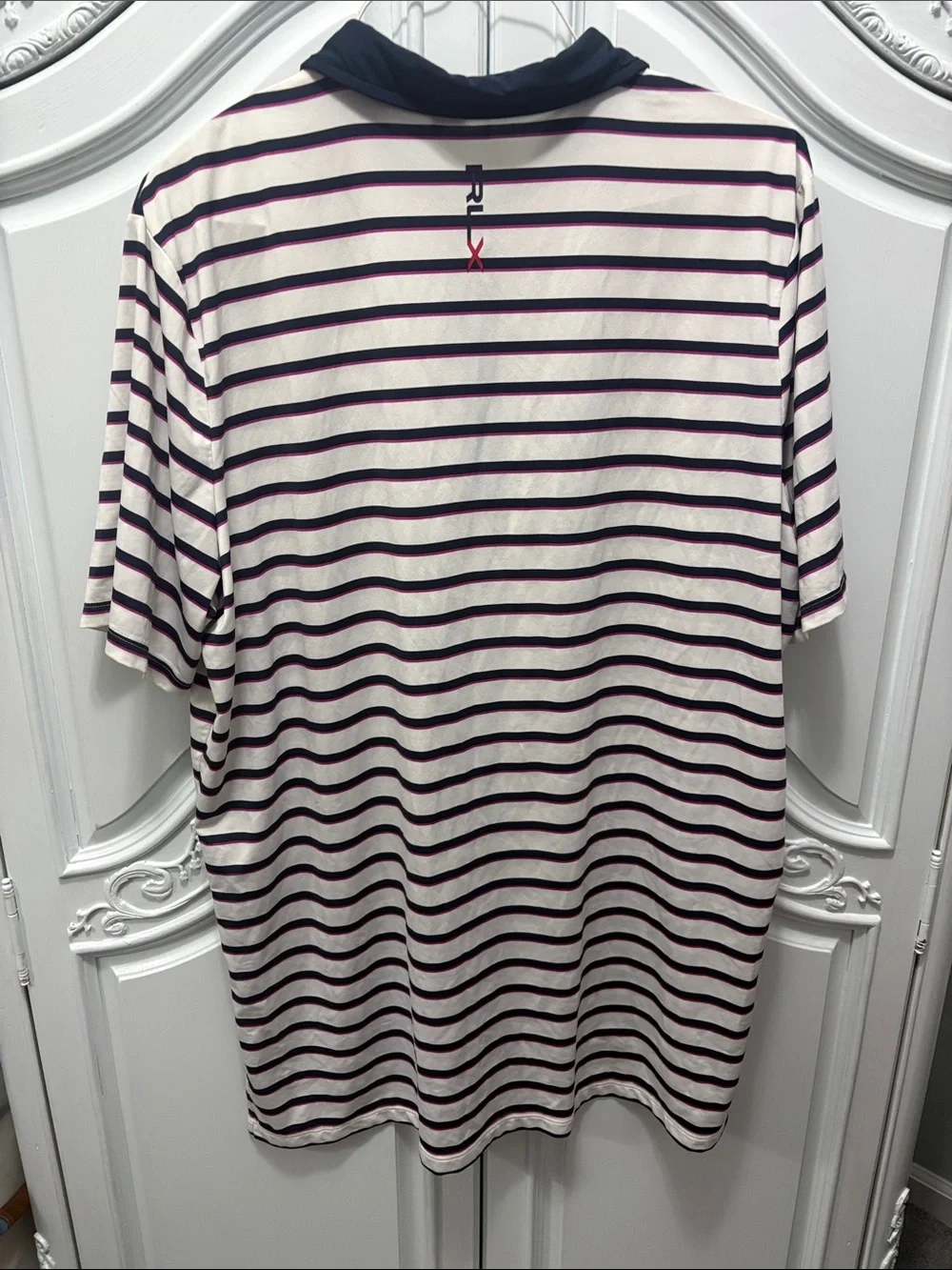 U.S. Open Striped Polo Shirt - Navy & White